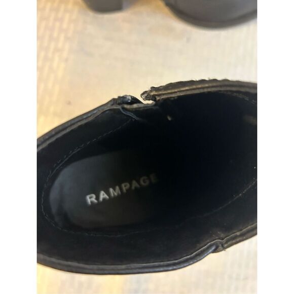 Rampage 8m ankle boots 2 zippers Ram-elease 2.5" heel black - Picture 4 of 6